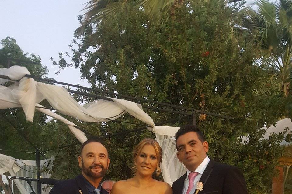 Los novios felices con manu