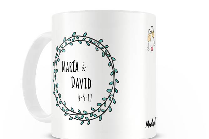 Taza clásica floral