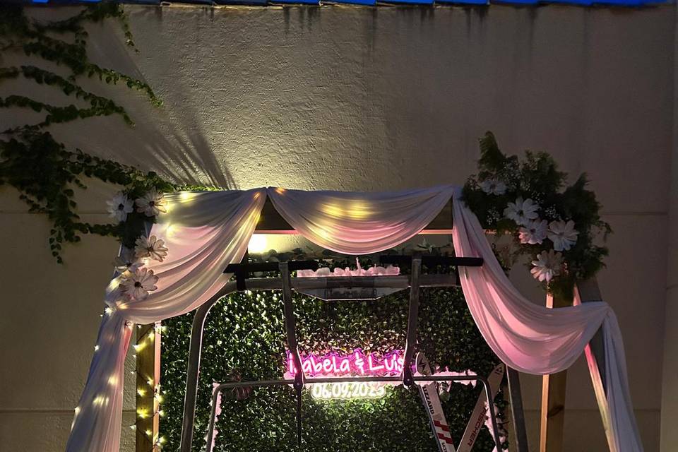 Photocall telesilla decorado