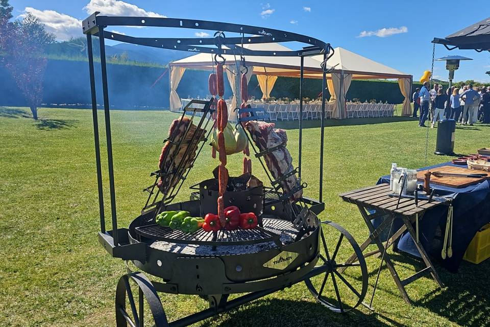 Asador circular boda