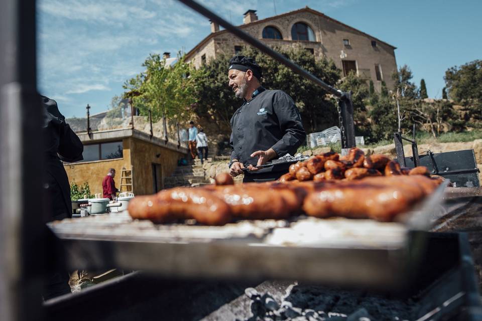 Parrilla con chorizos criollos