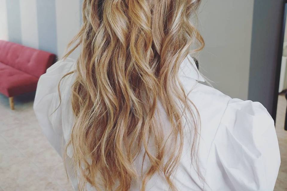 Semirecogido boho para novia