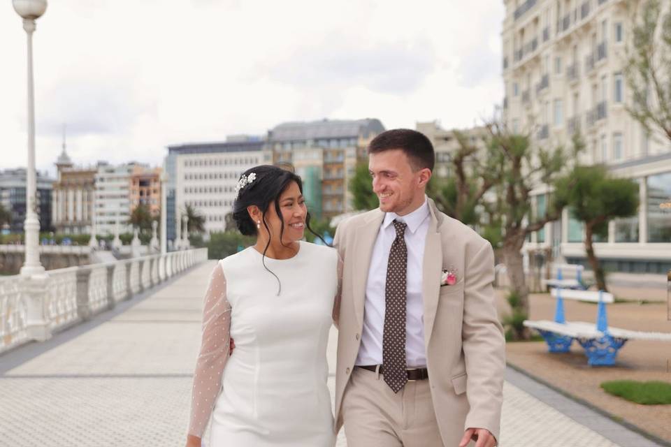 Pareja en Donostia