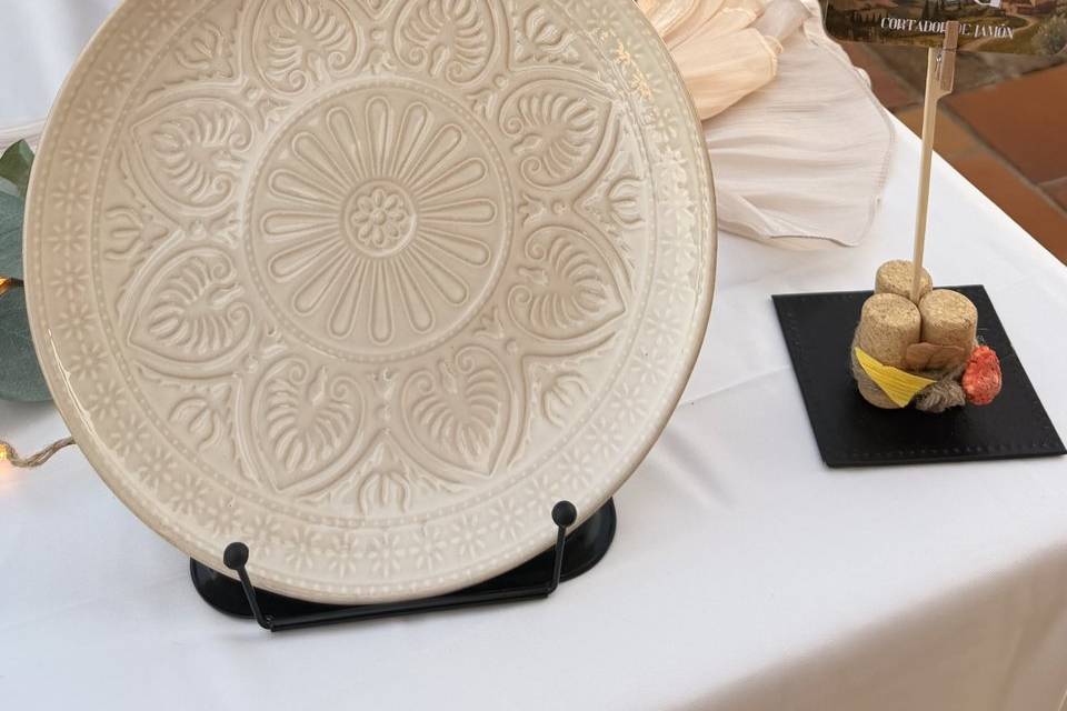 Decoración de puesto de jamón