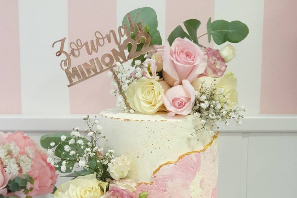 Tarta de flores