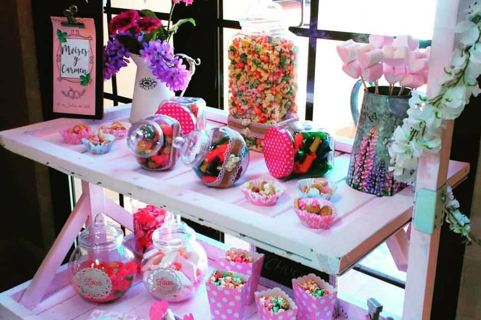 Candy bar, carro de chuches