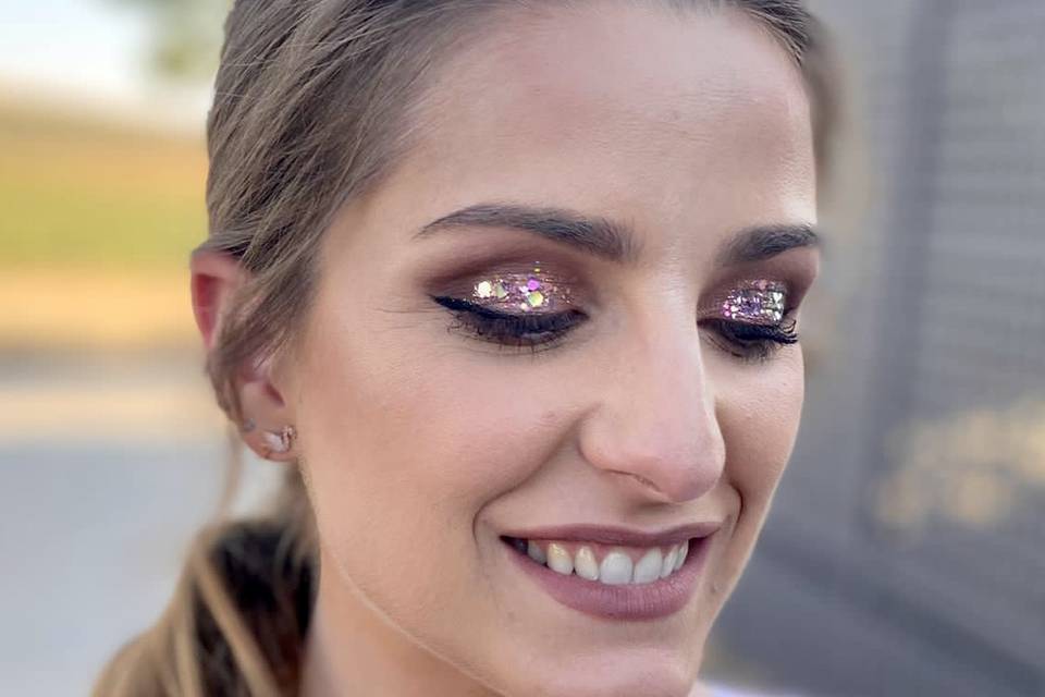 Maquillaje con glitter