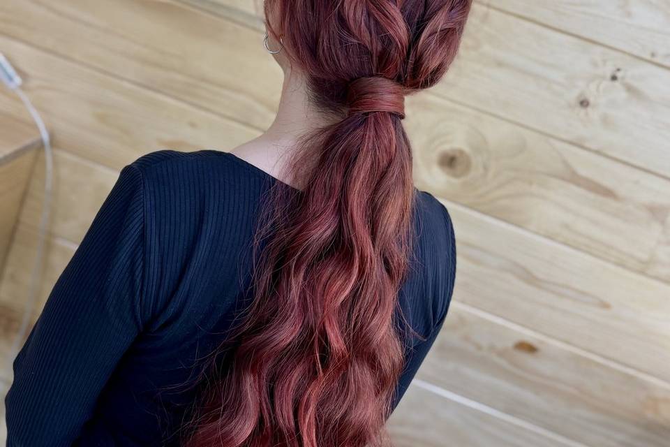 Recogido boho con texturas