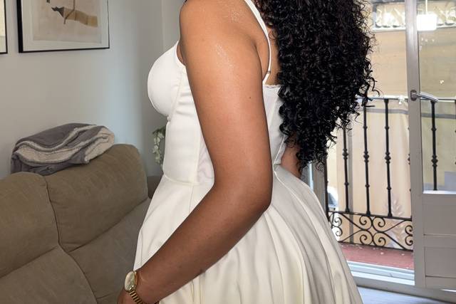 Extensiones en cabello rizado