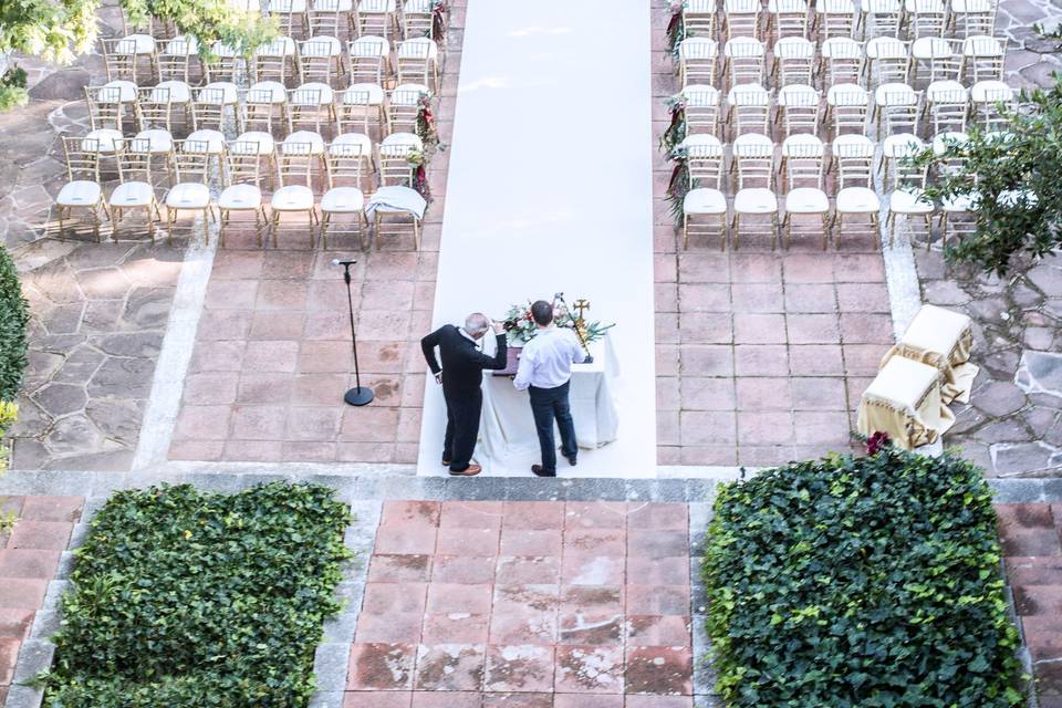 Preparación de la ceremonia