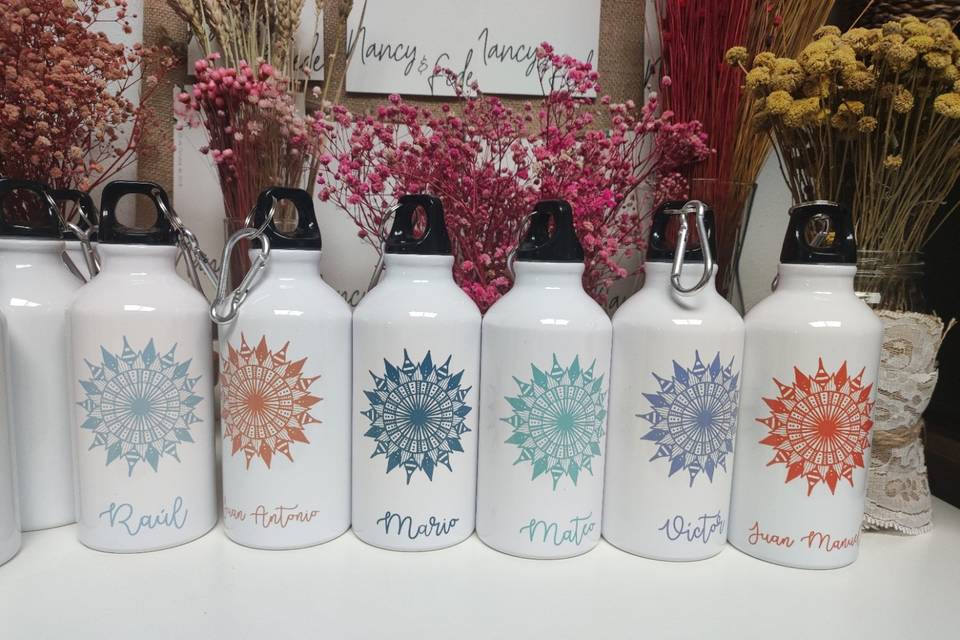 Botellas de mandalas