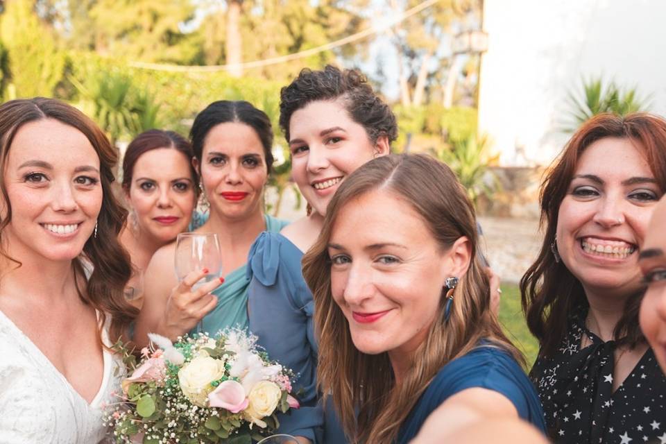 Selfie pro con las amigas