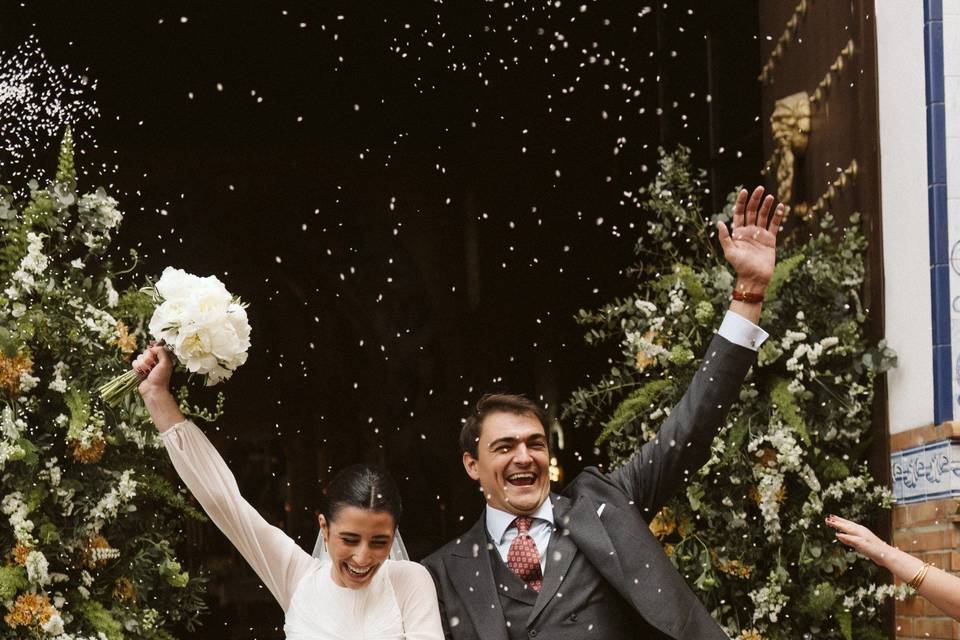 Salida de los novios