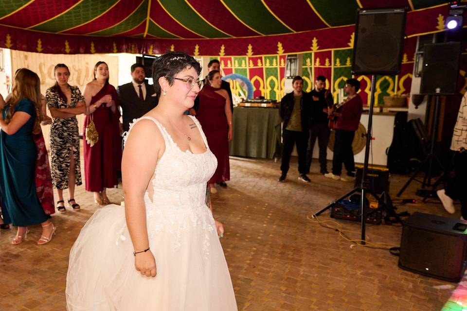 Momento previo al primer baile