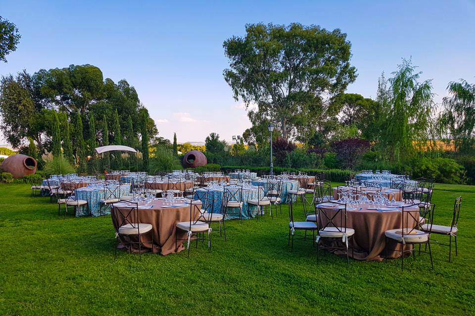 Comida en el jardín