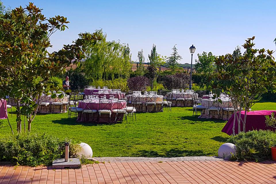 Comida en el jardín