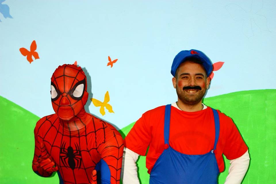 Spiderman y Mario Bross