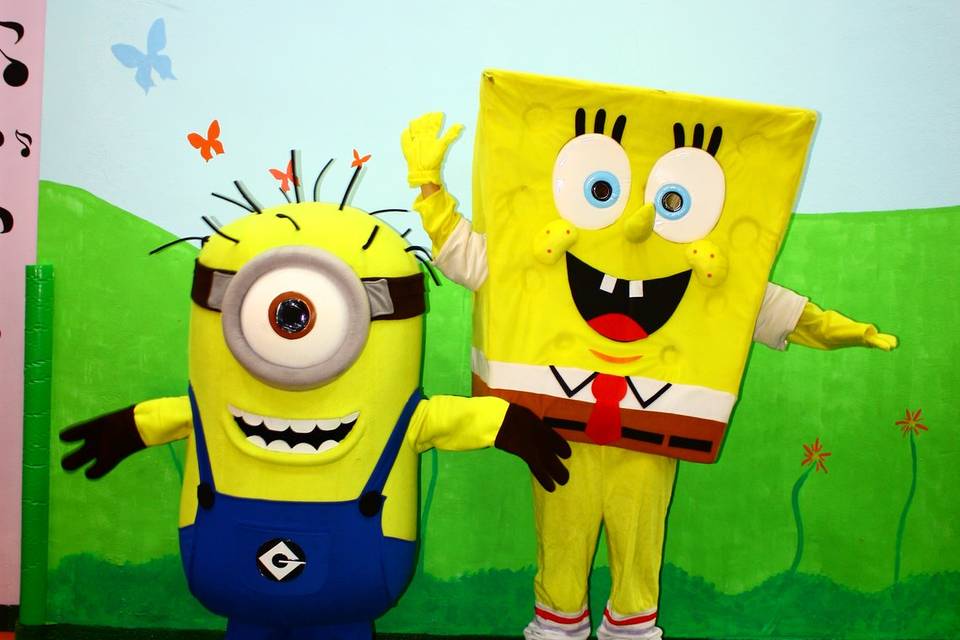 Minion y Bob Esponja