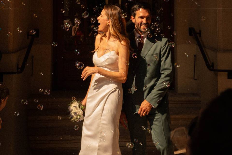 Salida de los novios