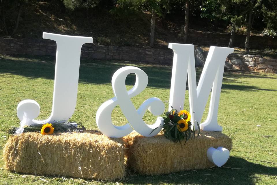 Letras detalle Girasoles