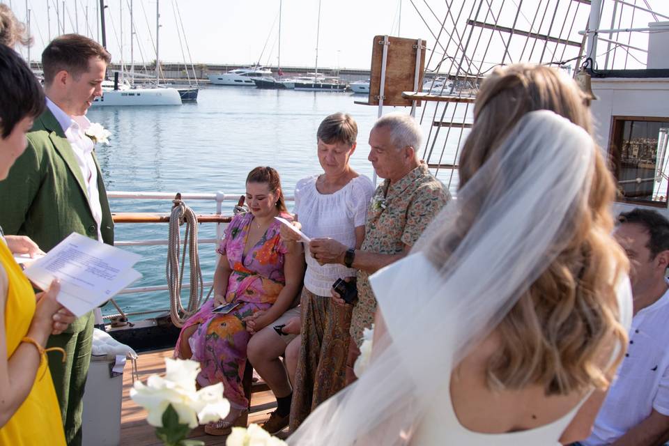 Boda en el mar