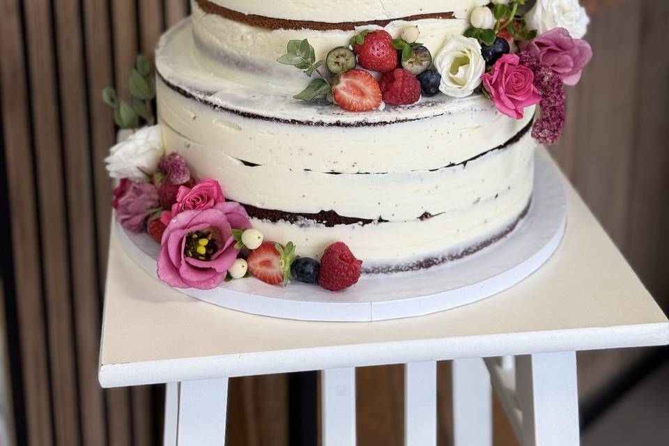 Blanco y rosa
