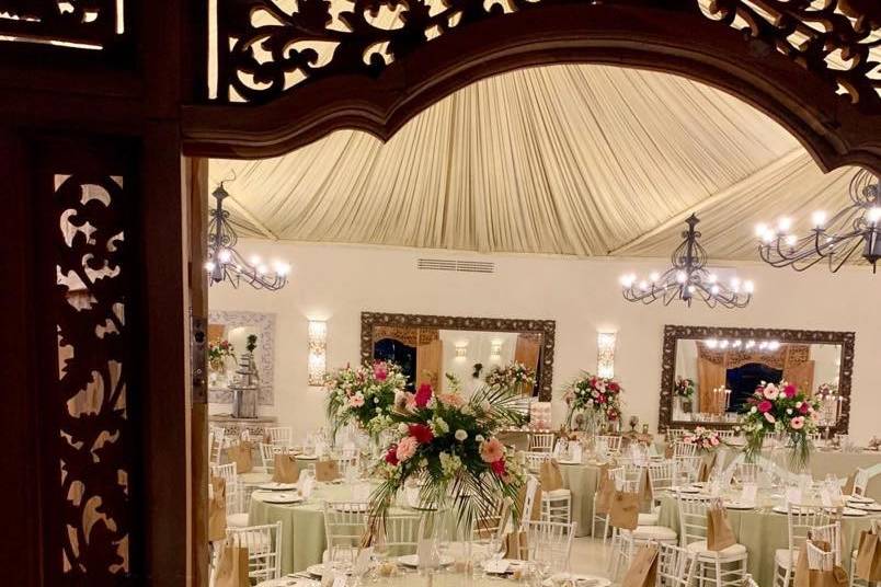 Boda jardines interior