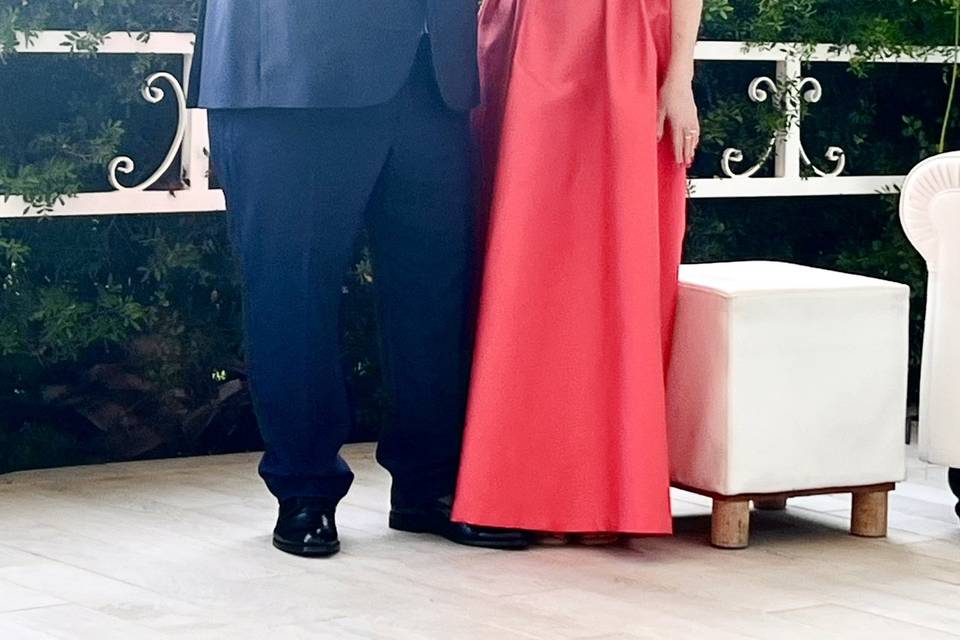 Vestido mikado seda