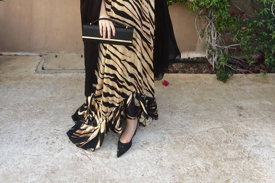 Vestido de invitada en Seda