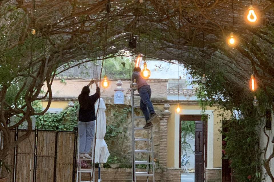 Montaje de boda en Finca el Poblet