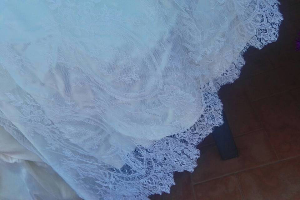 Puntillas del vestido