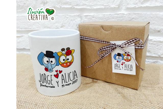 Tazas para detalles de boda