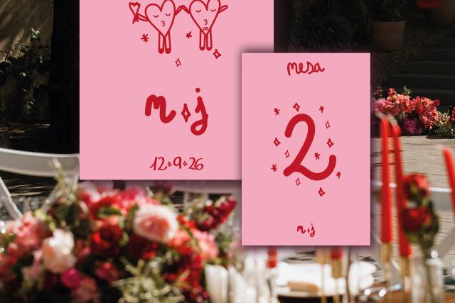 Save the date y número de mesa