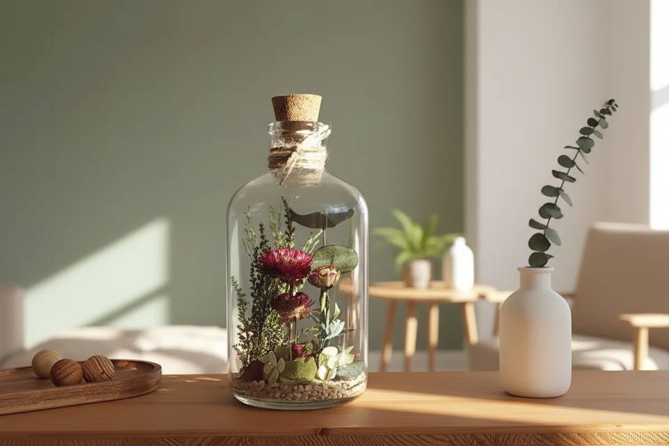 Botella floral