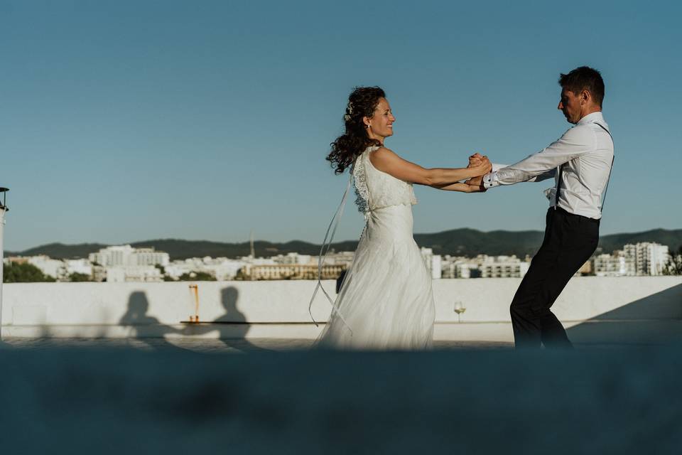 Los novios en la azotea