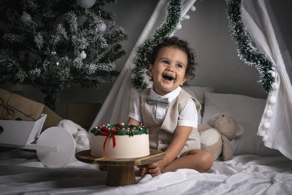 Sesión Smash Cake Navidad