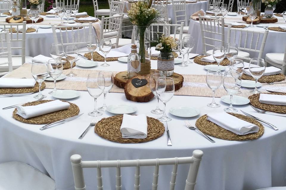 Decoración para banquete