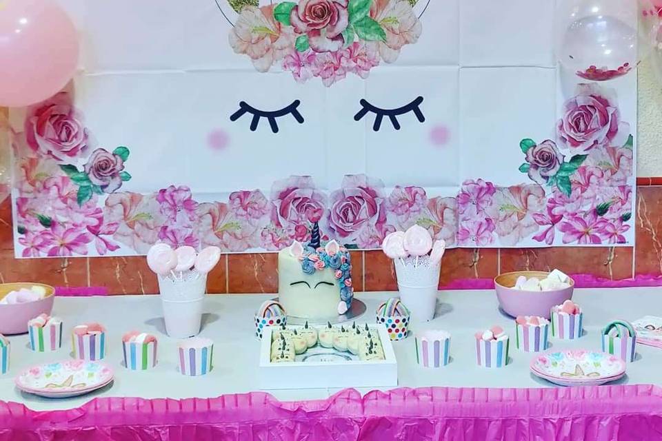 Mesa dulce de cumpleaños