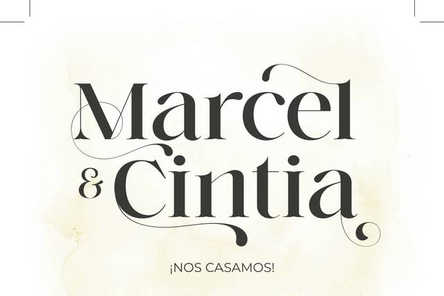 Invitación de boda por delante
