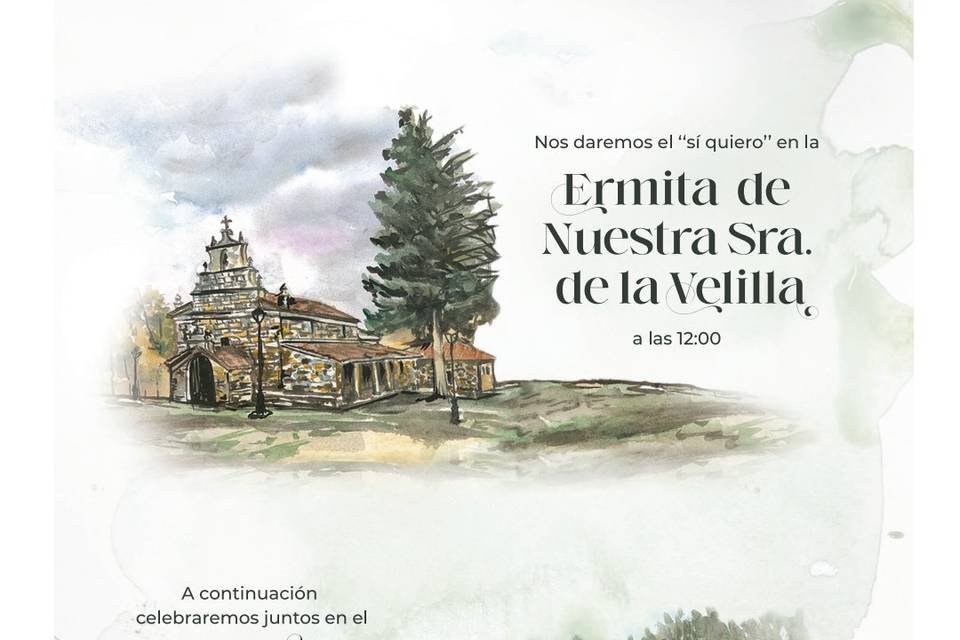 Invitación de boda por detrás.