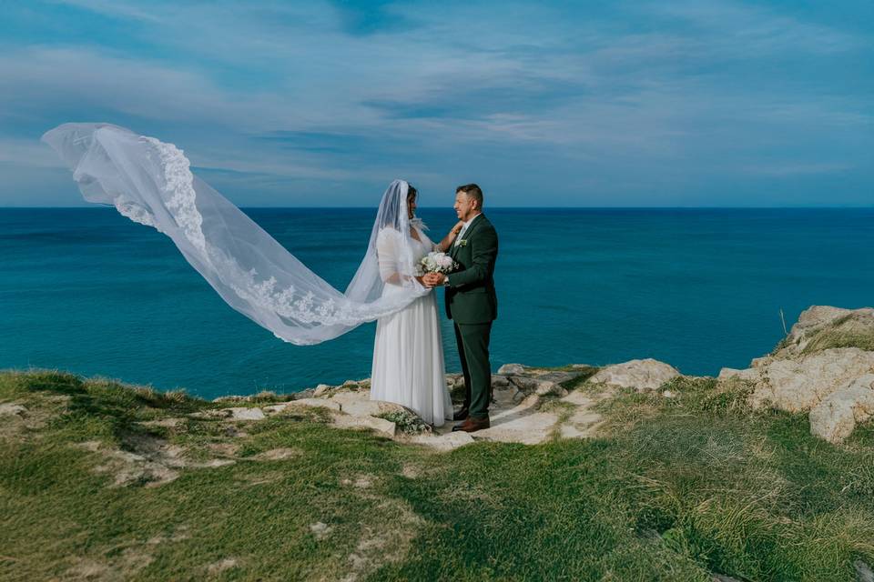 Boda en acantilado