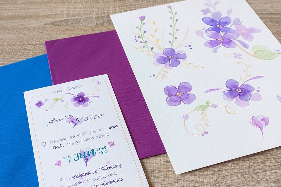 Invitación Violetas