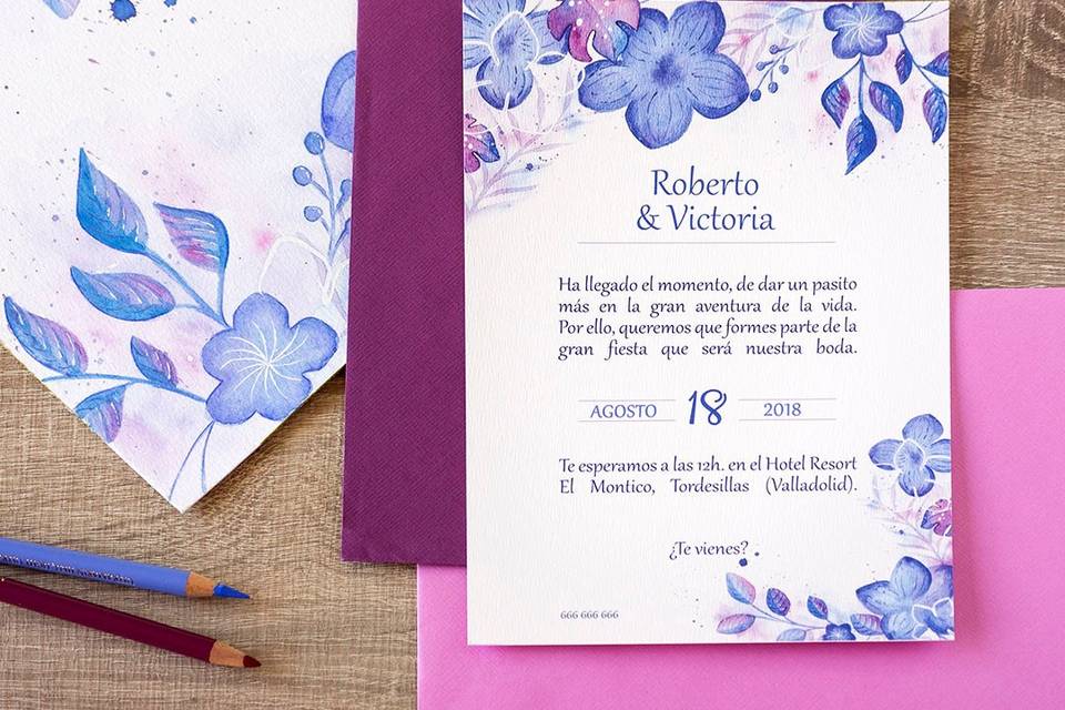 Invitación Hortensias