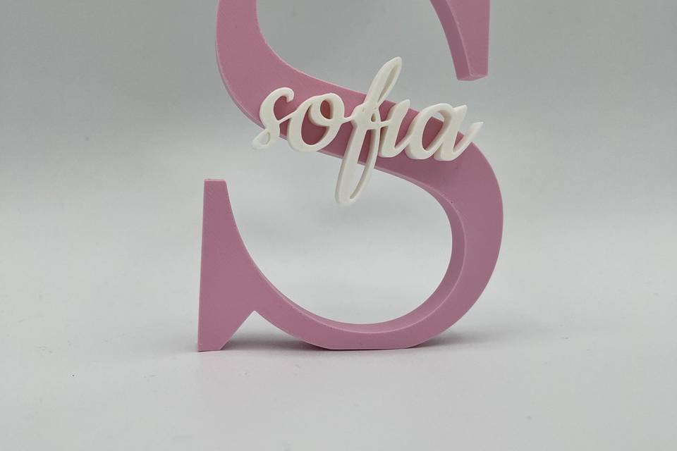 Letra decorativa con nombre