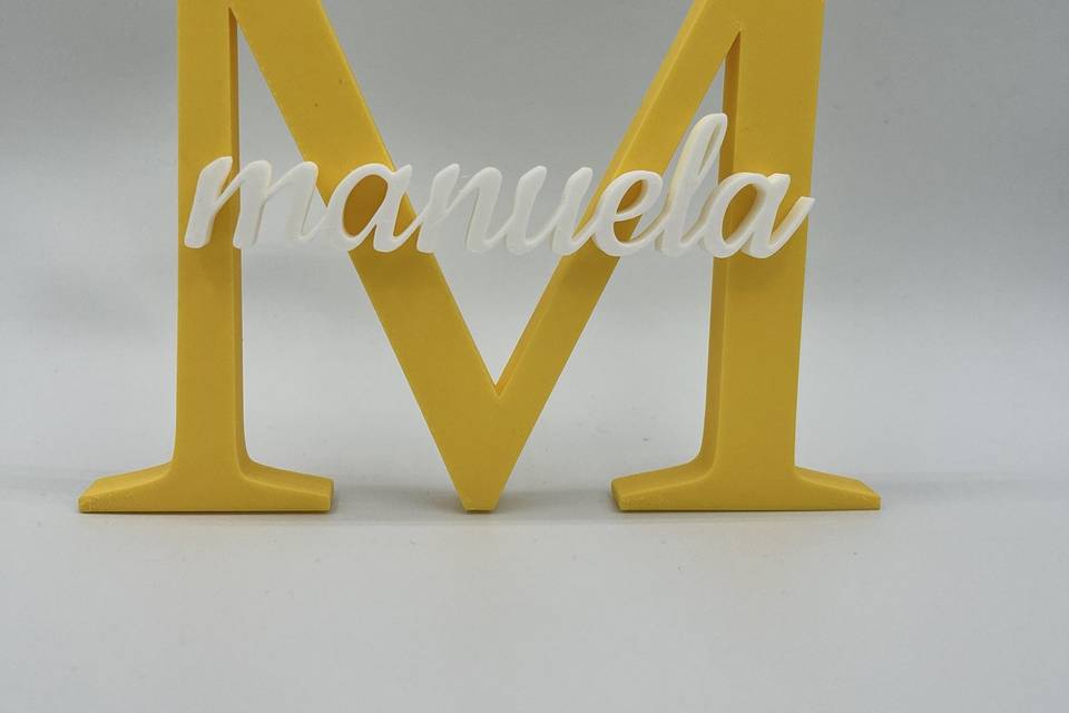 Letra decorativa con nombre