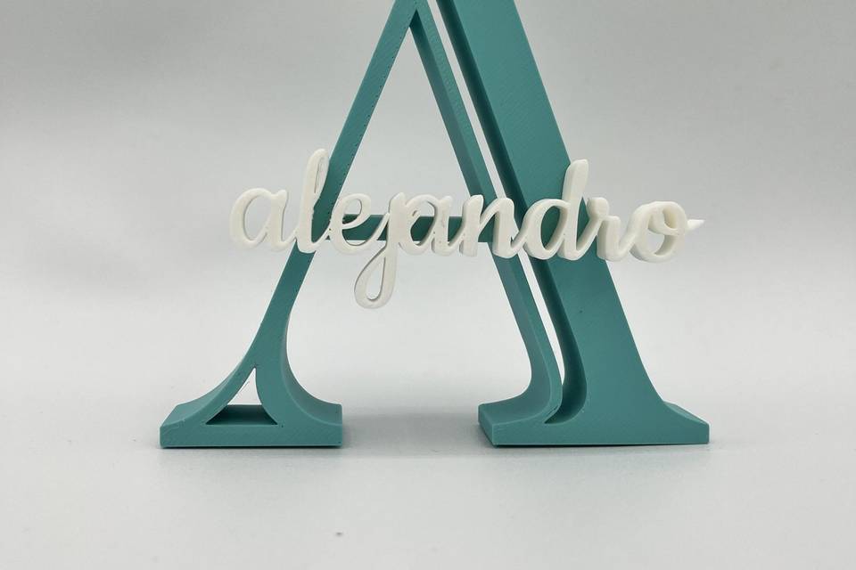 Letra decorativa con nombre
