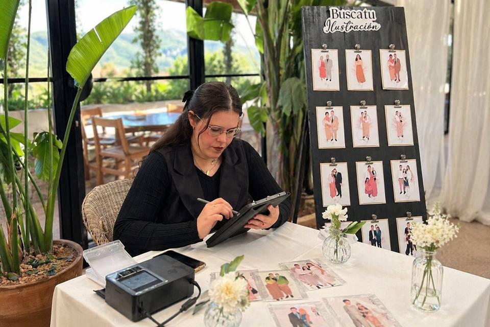Ilustrando fotos de invitados