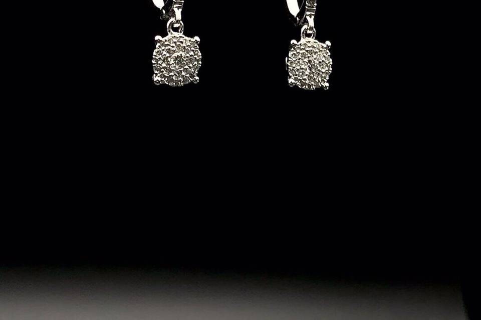 Pendientes de diamantes de novias