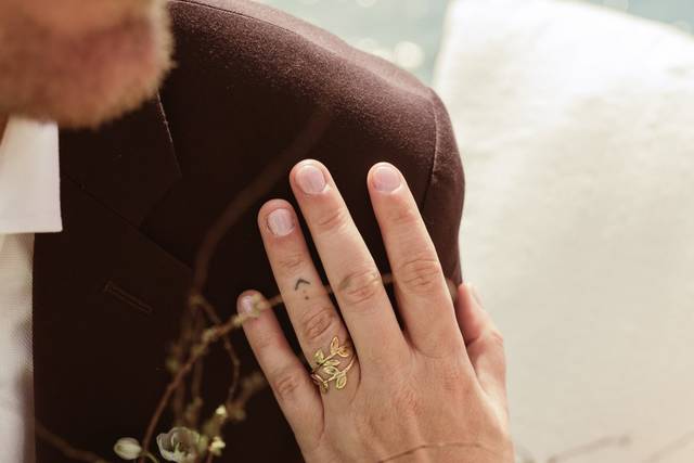 Anillo Andrea hoja