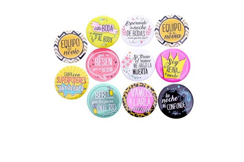 Chapas con frases